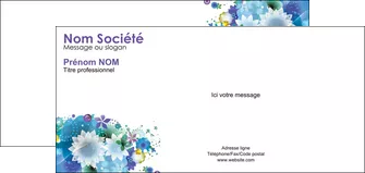 realiser carte de correspondance fleuriste et jardinage gris fleurs bleues jolies fleurs MLIGCH12262