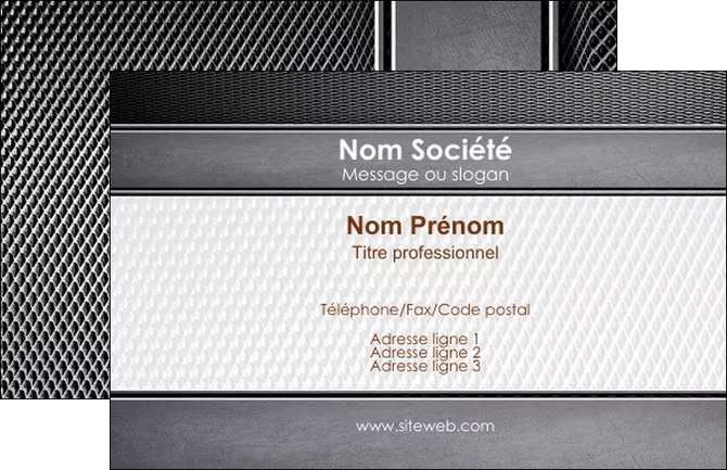faire carte de visite acier alliage aluminium MIFCH12588