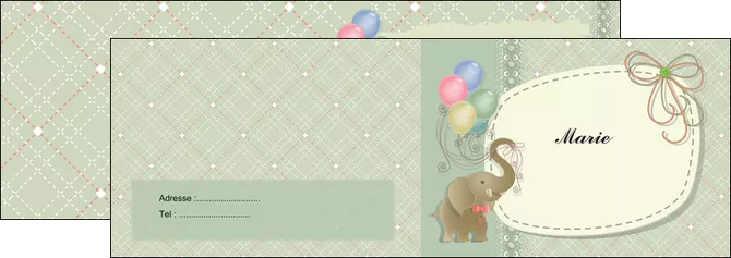 personnaliser maquette depliant 2 volets  4 pages  elephant gris ballons MLGI13870