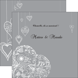 maquette en ligne a personnaliser flyers coeur mariage alliance MMIF13914