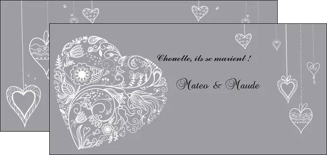 cree flyers coeur mariage alliance MIFCH13916