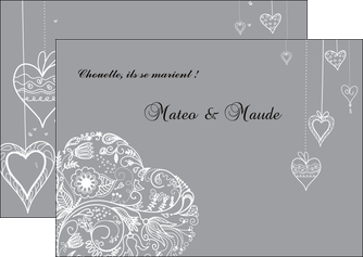 impression flyers coeur mariage alliance MIFLU13920