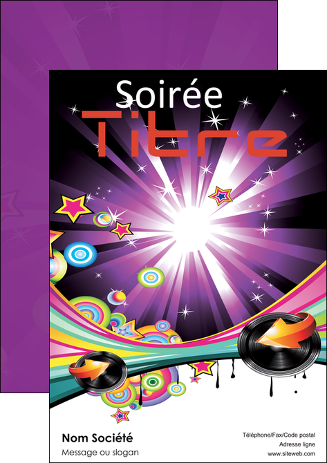 faire modele a imprimer affiche discotheque et night club abstract audio backdrop MIFBE14480