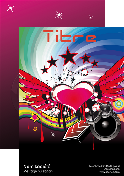 maquette en ligne a personnaliser affiche musique abstract audio backdrop MLGI14492