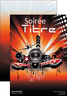 personnaliser modele de affiche musique abstract audio backdrop MLGI14656