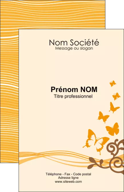 exemple carte de visite papillons nature jardin MLGI14776