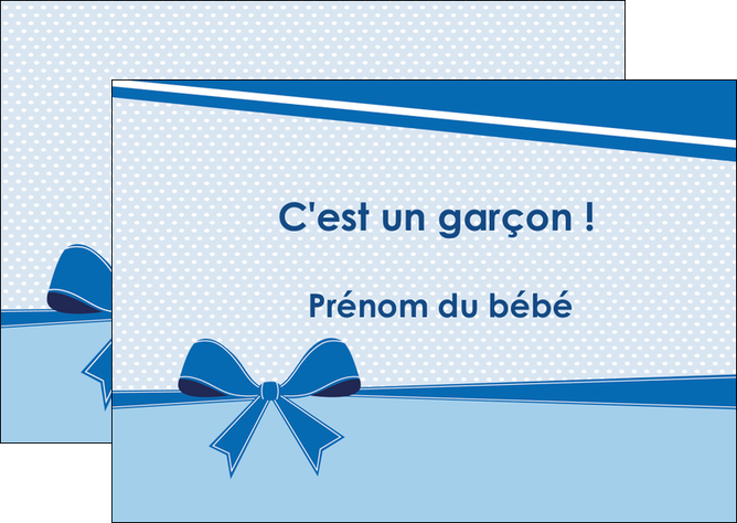 imprimerie flyers fille carte de naissance pour  garcon carton de naissance pour garcon MIS14950