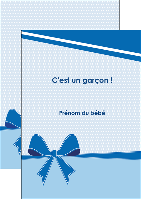 impression flyers fille carte de naissance pour  garcon carton de naissance pour garcon MIFLU14952
