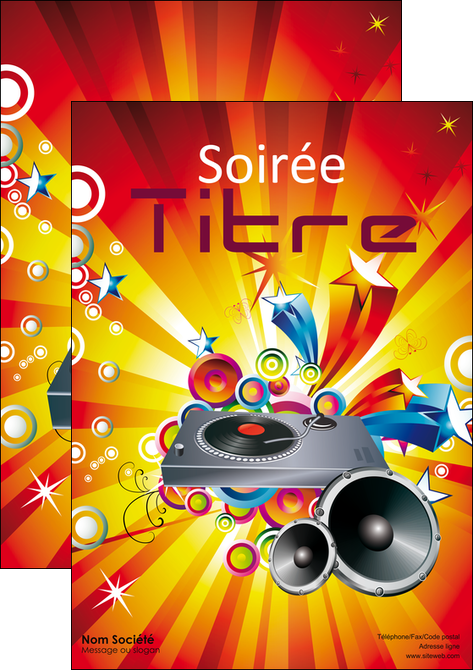 personnaliser modele de affiche discotheque et night club abstract audio backdrop MLIG15360