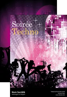 maquette en ligne a personnaliser affiche discotheque et night club isco discotheque disk MLGI15508