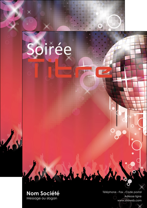 maquette en ligne a personnaliser flyers discotheque et night club abstract adore advertise MLIP15582
