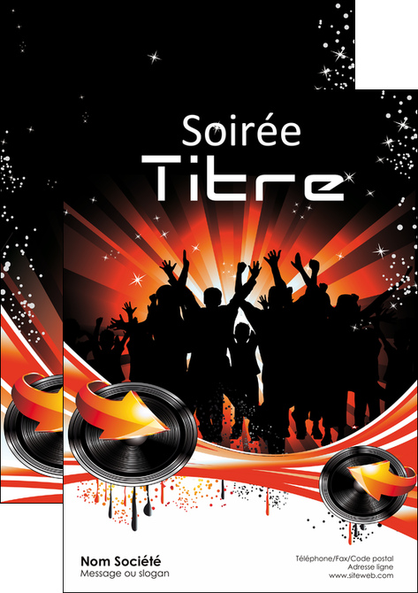 maquette en ligne a personnaliser flyers discotheque et night club abstract background banner MMIF15636