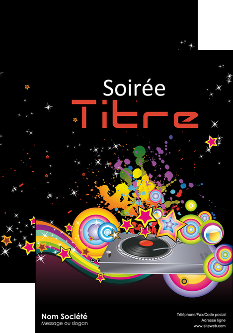 maquette en ligne a personnaliser affiche discotheque et night club abstract adore advertise MIFCH15680