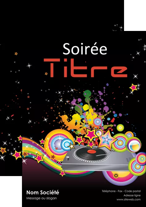 faire flyers discotheque et night club abstract adore advertise MLIGLU15682