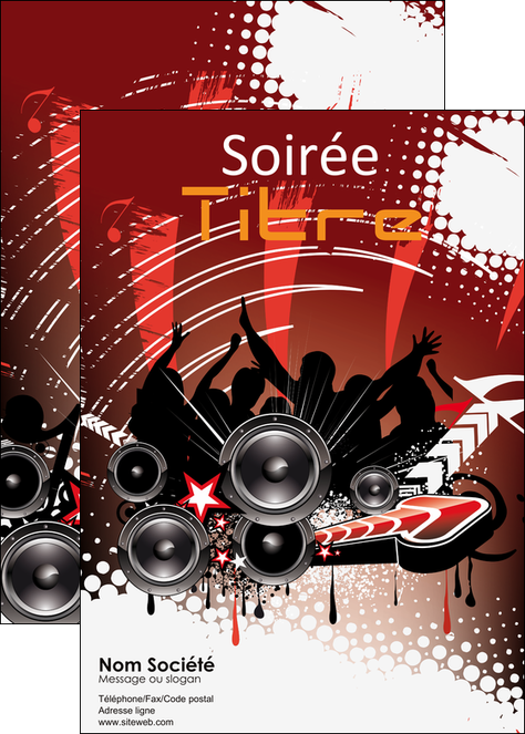 personnaliser maquette affiche loisirs soiree disco concert MLGI15802