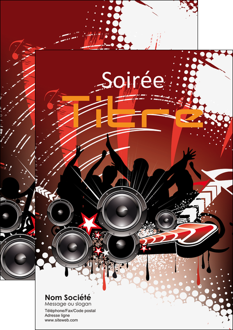 personnaliser maquette affiche loisirs soiree disco concert MLGI15806