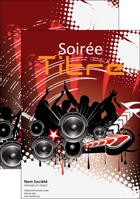 maquette en ligne a personnaliser affiche loisirs soiree disco concert MLGI15810