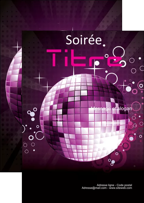 maquette en ligne a personnaliser flyers discotheque et night club abstract background banner MIFCH15838