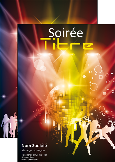 personnaliser maquette affiche discotheque et night club soiree bal boite MIF15930
