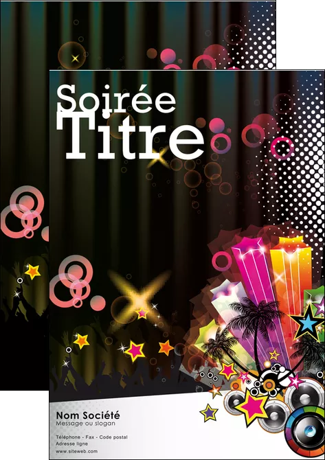 personnaliser modele de affiche discotheque et night club son baffle boite de nuit MIFCH15956