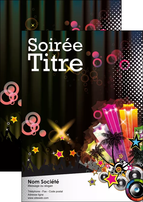 faire modele a imprimer affiche discotheque et night club son baffle boite de nuit MIFBE15960