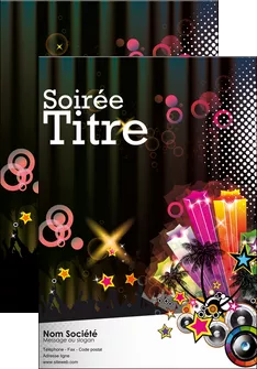 creation graphique en ligne affiche discotheque et night club son baffle boite de nuit MIFBE15962