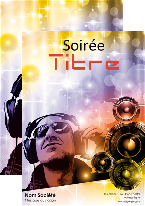 exemple flyers discotheque et night club son musique casque MLIG15990