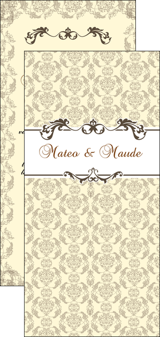 faire modele a imprimer flyers part de mariage floral gris carte de mariage en fleur MIFBE16570