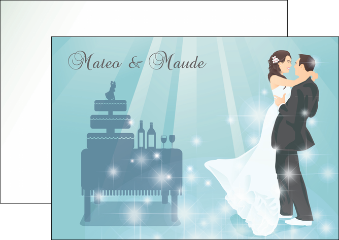 modele en ligne flyers mariage marier marie MIFCH16648