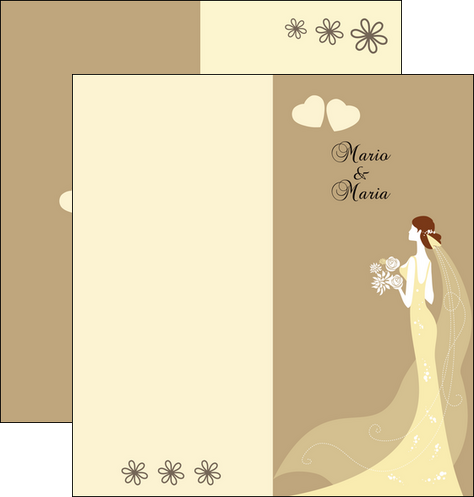 faire modele a imprimer depliant 2 volets  4 pages  mariage carte mariage carte  de mariage MLGI16760