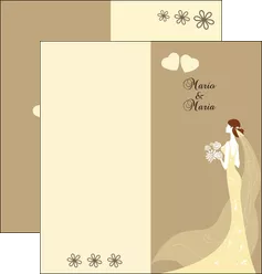 faire modele a imprimer depliant 2 volets  4 pages  mariage carte mariage carte  de mariage MLGI16760