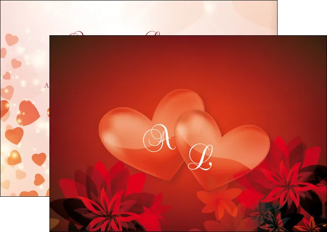 imprimerie flyers fiancailles fleur invitation MLGI17038