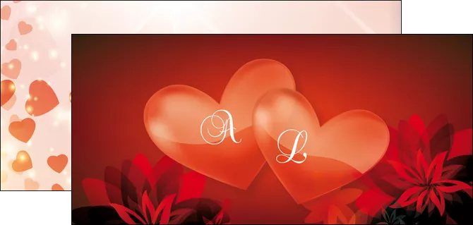 imprimerie flyers fiancailles fleur invitation MIFBE17044