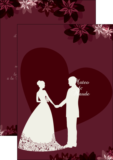 maquette en ligne a personnaliser flyers demander la main demande en mariage epousailles MLGI17196