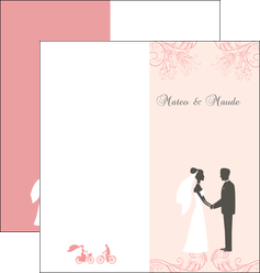 realiser depliant 2 volets  4 pages  mariage faire part mariage faire part de mariage MLGI17490