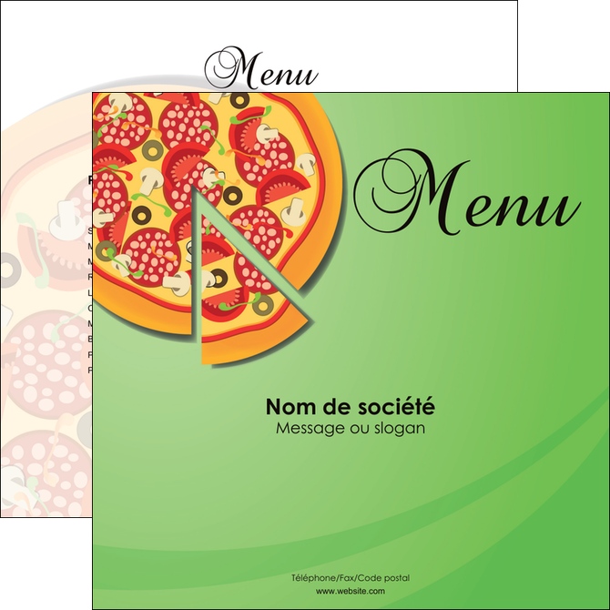 realiser flyers pizzeria et restaurant italien pizza portions de pizza plateau de pizza MIFLU18286