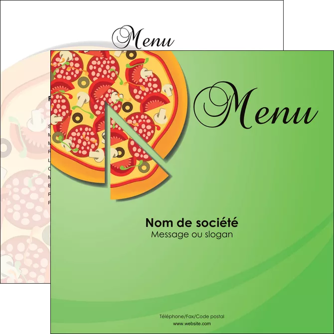 realiser flyers pizzeria et restaurant italien pizza portions de pizza plateau de pizza MIFBE18286