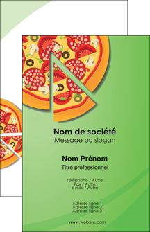 realiser carte de visite pizzeria et restaurant italien pizza portions de pizza plateau de pizza MID18288
