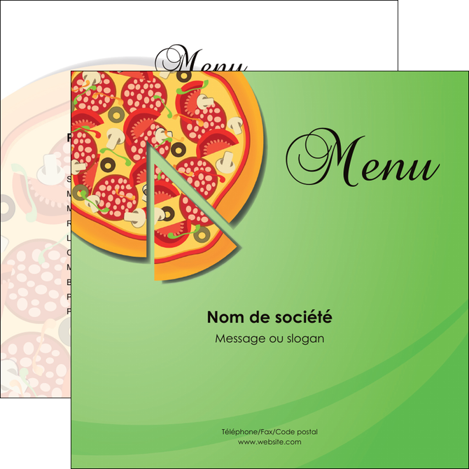 modele en ligne flyers pizzeria et restaurant italien pizza portions de pizza plateau de pizza MIFCH18290