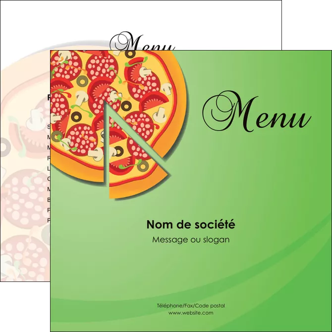 modele en ligne flyers pizzeria et restaurant italien pizza portions de pizza plateau de pizza MIFCH18290