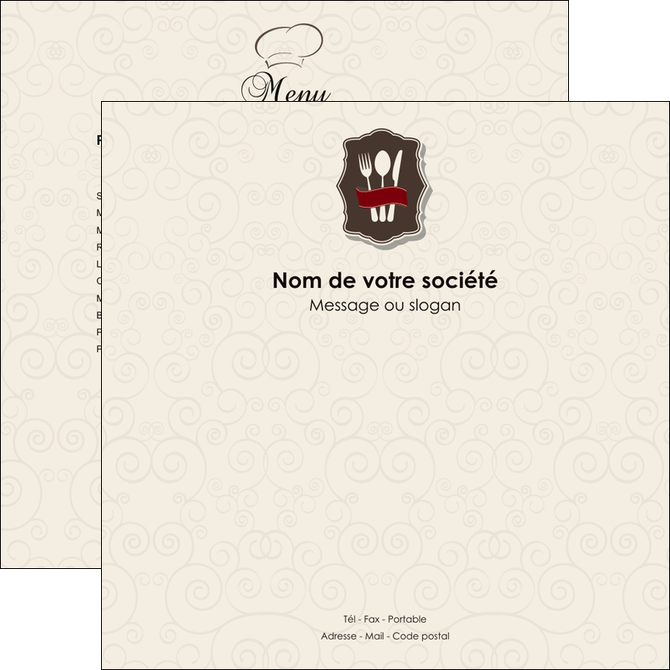 realiser flyers restaurant restaurant restauration menu carte restaurant MIDLU18406