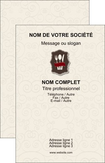 modele en ligne carte de visite restaurant restaurant restauration menu carte restaurant MIFCH18408