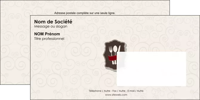 cree enveloppe restaurant restaurant restauration menu carte restaurant MLIGLU18414