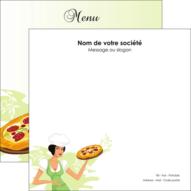personnaliser modele de flyers pizzeria et restaurant italien pizza plateau plateau de pizza MIDCH18446