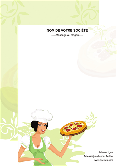 imprimerie flyers pizzeria et restaurant italien pizza plateau plateau de pizza MIS18456