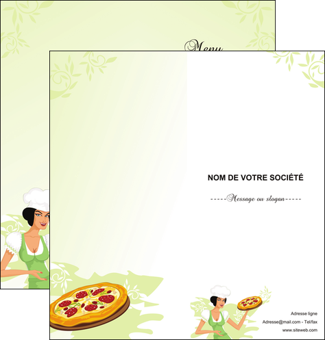 imprimer depliant 2 volets  4 pages  pizzeria et restaurant italien pizza plateau plateau de pizza MLIG18464