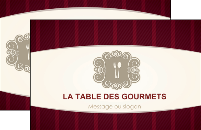 modele en ligne carte de visite restaurant restaurant restauration menu carte restaurant MIS18488