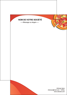personnaliser modele de flyers pizzeria et restaurant italien pizza portions de pizza plateau de pizza MIF18542