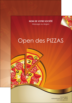 exemple flyers pizzeria et restaurant italien pizza portions de pizza plateau de pizza MMIF18554