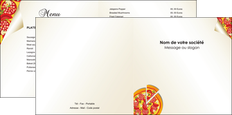 cree depliant 2 volets  4 pages  pizzeria et restaurant italien pizza portions de pizza plateau de pizza MIFCH18562